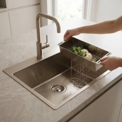 stainless-steel-kitchen-sink-with-vegetable-rinsing-bowl